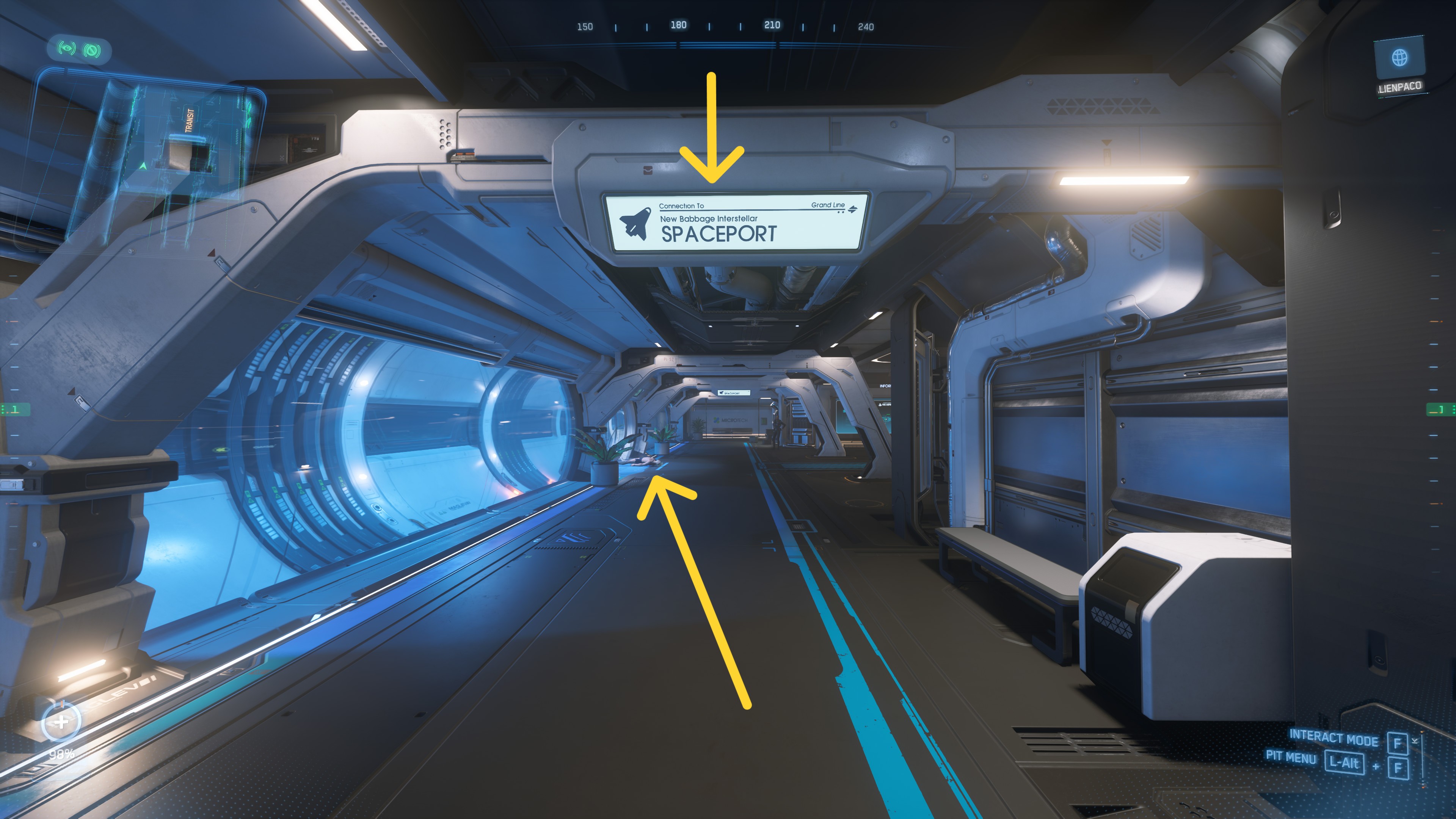 รอรถไฟสายที่ไปยัง New Babbage Interstellar Spaceport