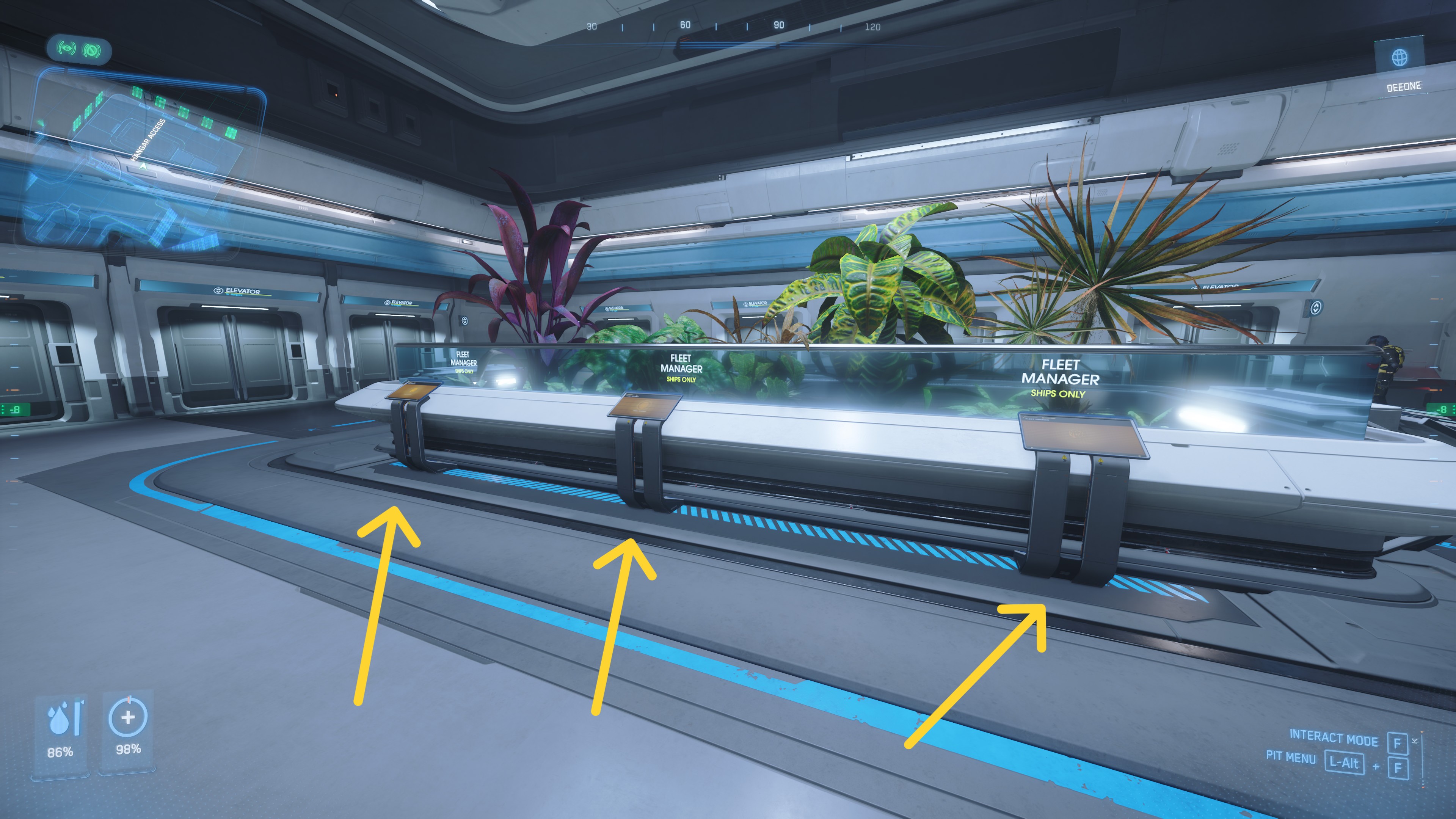 บริเวณ ASOP Terminals ใน Spaceport